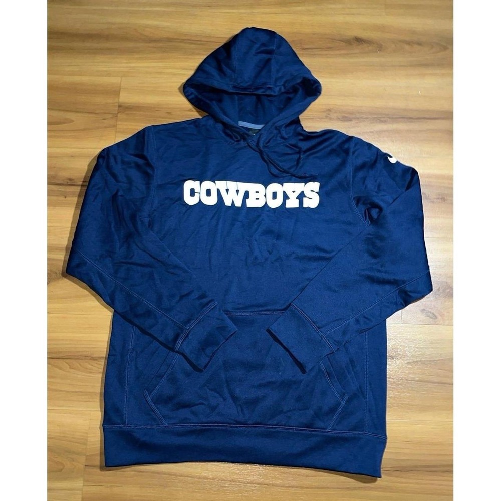 Mens Nike Dallas Cowboys NFL Football Therma Fit Pullover Sweatshirt Hoodie